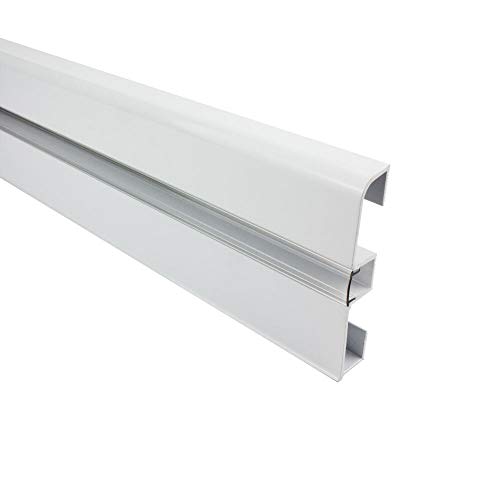 tktrading24 B-Ware - C01 LED Aluprofil weiss Sockelleiste 2m klar von tktrading24