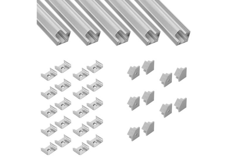 tktrading24 LED-Stripe-Profil 5x A19 LED Profil 2m - Silber inkl. Abdeckung, Halter & Endkappen tktrading24 LED-Stripe-Profil 5x A19 LED Profil 2m - Silber inkl. Abdeckung, Halter & Endkappen von tktrading24