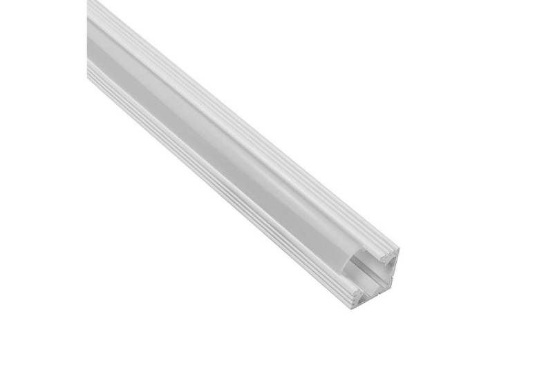 tktrading24 LED-Stripe-Profil A19 LED Profil Weiss mit Abdeckung – Eckprofil 90° - 1m opal von tktrading24