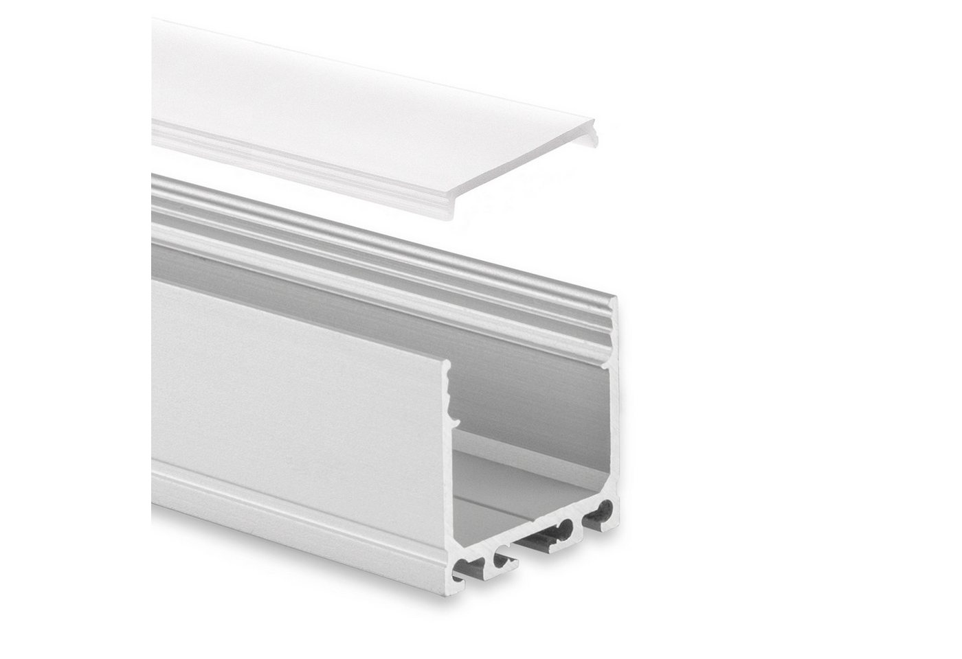 tktrading24 LED-Stripe-Profil GX-PN8 LED AUFBAU-Profil 200 cm, LED Stripes max. 16 mm, silber von tktrading24