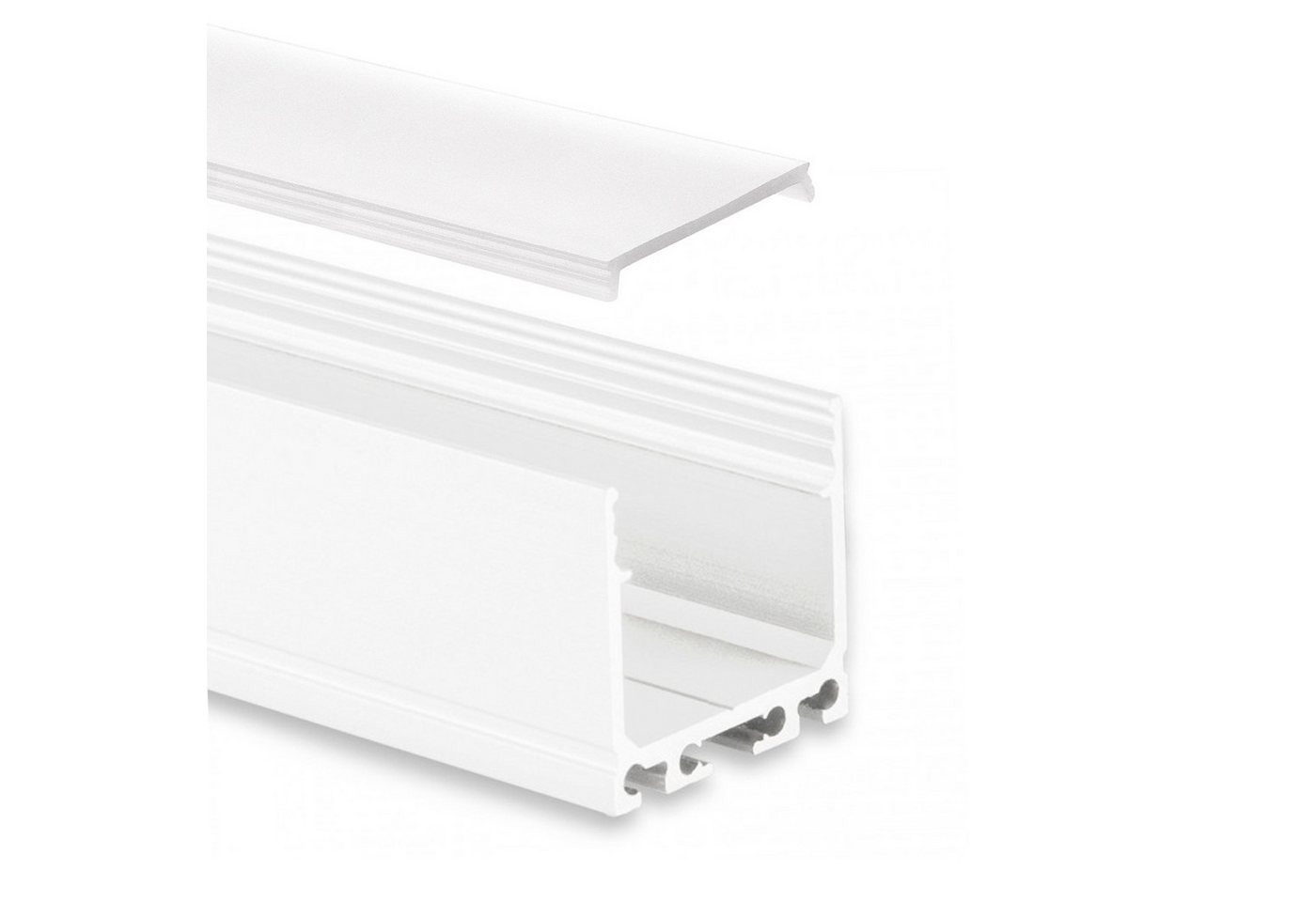 tktrading24 LED-Stripe-Profil GX-PN8 LED Alu AUFBAU-Profil 200 cm, LED Alu Stripes max. 16 mm, weiß von tktrading24