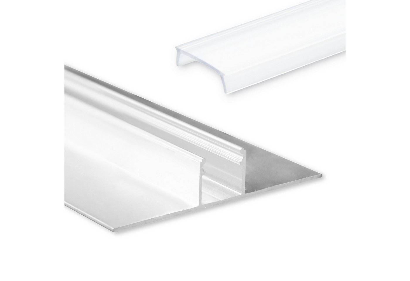 tktrading24 LED-Stripe-Profil GX-TBP3 LED Profil Trockenbau 200 cm, Stripes max. 14mm, silber opal von tktrading24