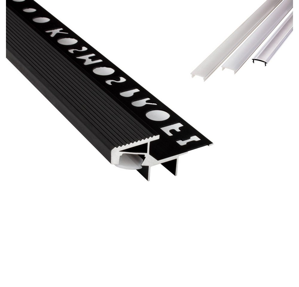 tktrading24 LED-Stripe-Profil T-40 20° LED Alu Fliesen Treppenprofil Stufen 12mm schwarz 1m opal tktrading24 LED-Stripe-Profil T-40 20° LED Alu Fliesen Treppenprofil Stufen 12mm schwarz 1m opal von tktrading24