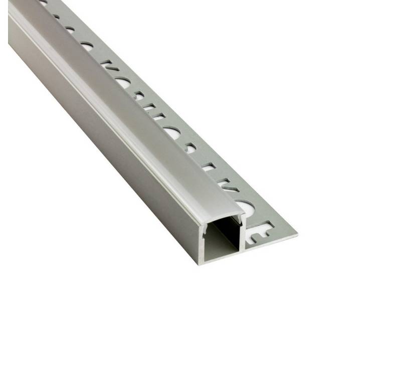 tktrading24 LED-Stripe-Profil T77 LED Alu Fliesenprofil 12mm silber 1m opal von tktrading24