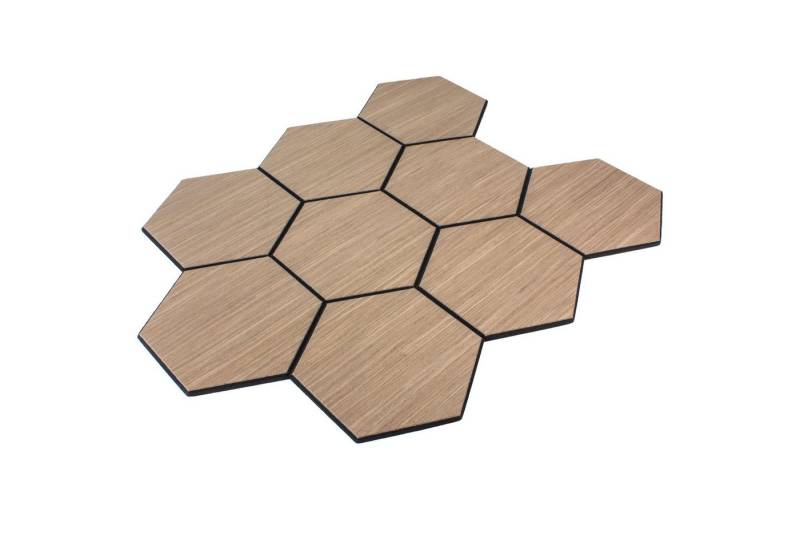 tktrading24 Wandpaneel Akustikpaneel mit Holzfurnier Dark Walnut - 727x600 mm - PET-Filz, BxL: 60x72,7 cm, (2er, 2-tlg) von tktrading24