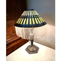 Shreve & Co Sterling Silber Kerzen-Lampenschirm Perlenfransen, Durchbohrtes Design Shreve & Co Sterling Silber Kerzen-Lampenschirm Perlenfransen, Durchbohrtes Design von tlgvintageart