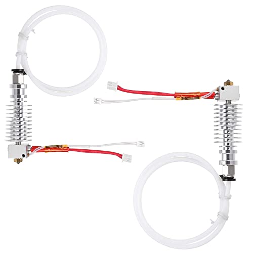 2 Stück Ersatz Straight-Typ Metall V5 J-Kopf Hotend-Extruder für Anycubic i3 Mega Extruder 3D Drucker Zubehör Extruder Anycubic Kopf (Weiß) von tlidfgeo