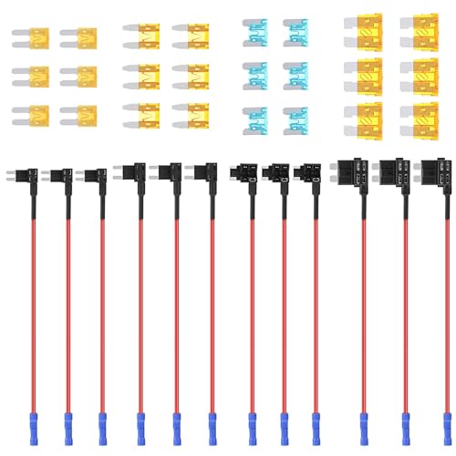 36 Stück Stromdieb KFZ Sicherung Adapter Set, Minisicherungen Piggyback Stecksicherung Verteiler Add A Circuit Sicherungsadapter mit Flachsicherungen 5A 15A, Sicherung Stromdieb 36 Stück Stromdieb KFZ Sicherung Adapter Set, Minisicherungen Piggyback Stecksicherung Verteiler Add A Circuit Sicherungsadapter mit Flachsicherungen 5A 15A, Sicherung Stromdieb von tlidfgeo