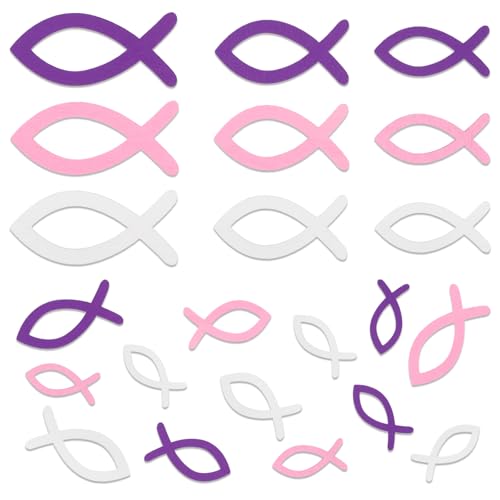 90 Stück konfirmation deko Holz taufe deko junge,tischdeko taufe Mädchen Konfirmation Taufe Tischdeko Fisch Streudeko Taufe Kommunion für Taufe Kommunion Konfirmation Für Junge Mädchen (Rosa) von tlidfgeo