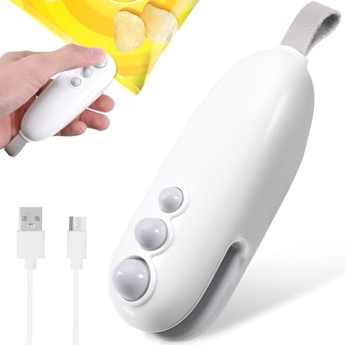 tlidfgeo Mini Folienschweißgerät, 2 in 1 Mini Bag Sealer mit Cutter, Tragbarer USB Wiederaufladbar Tütenverschweißer, Versiegelungsmaschine für Lebensmittellagerung und Konservierung tlidfgeo Mini Folienschweißgerät, 2 in 1 Mini Bag Sealer mit Cutter, Tragbarer USB Wiederaufladbar Tütenverschweißer, Versiegelungsmaschine für Lebensmittellagerung und Konservierung von tlidfgeo