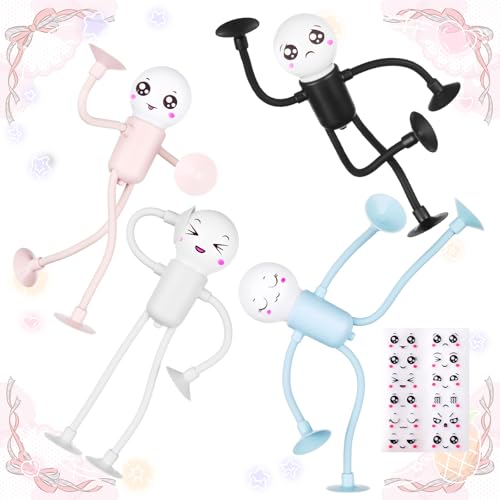 tlidfgeo Nachtlicht Kinder,Lustige Lampe,Cartoon Mini Nachtlicht,4 Stück Changeable Shape Funny Light,Neueste DIY Form Kinder Nachtlichter mit Niedlichen Emoticon Aufkleber,Spaß Lampe für Schlafzimmer von tlidfgeo