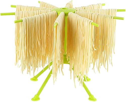 to do home Nudeltrockner Faltbarer Pastatrockner Pastamaker- Stabil & robust - bis zu 2 KG Nudeln - kompakt & einfach - 10 ausziehbare Sprossen - Pasta Maker - Nudelständer zum trocknen|grün von to do home