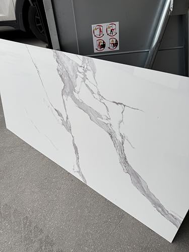 tocdesign | Wandpaneel in Marmoroptik/Granitoptik - Alternative zu Naturstein, Wandfliese, Badfliese, Küchenfliese - Ideal für Küchenrückwand, Badezimmer, Innenbereich | Calacatta von tocdesign