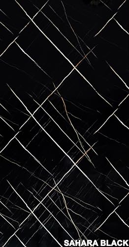 tocdesign | Wandpaneel in Marmoroptik/Granitoptik - Alternative zu Naturstein, Wandfliese, Badfliese, Küchenfliese - Ideal für Küchenrückwand, Badezimmer, Innenbereich | Sahara Black von tocdesign