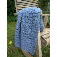 Blaue Alpaka Häkeldecke Sterne Überwurf von toivima
