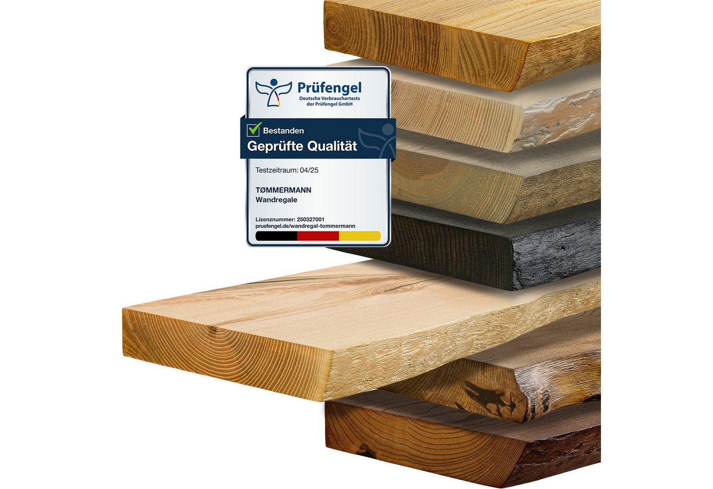 tømmermann Wandregal Schweberegal Holzregal mit Baumkante - Hängeregal aus Massivholz, Komplett-Set tømmermann Wandregal Schweberegal Holzregal mit Baumkante - Hängeregal aus Massivholz, Komplett-Set von tømmermann