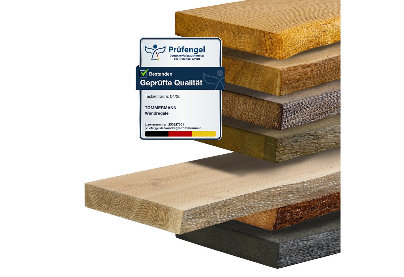 tømmermann Wandregal Schweberegal Holzregal mit Baumkante - Hängeregal aus Massivholz Eiche, Komplett-Set tømmermann Wandregal Schweberegal Holzregal mit Baumkante - Hängeregal aus Massivholz Eiche, Komplett-Set von tømmermann