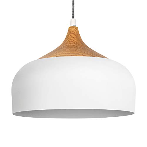 tomons Pendelleuchte Weiß LED Deckenlampe Skandinavisch Moderner Simpler Stil für Wohnzimmer Esszimmer Restaurant von tomons