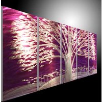 Abstrakte Metall Baum Wandkunst, Moderne 3D Skulptur Malerei von tomouk