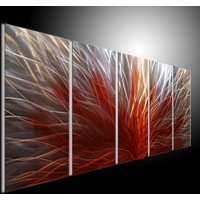 Abstrakte Metallskulptur, Wandskulptur Moderne 3D-Darstellung, Innen-/Außendekor von tomouk