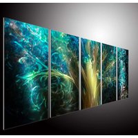 Abstrakte Metallwandkunst, Moderne 3D-Malerei Skulptur, Indoor Outdoor Decor von tomouk