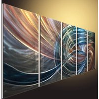 Abstrakte Metallwandkunst, Moderne 3D-Skulptur von tomouk