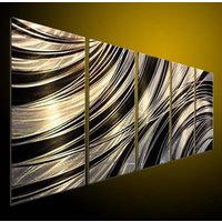 Abstrakte Metallwandkunst, Moderne 3D-Skulpturmalerei, Innendekoration Im Freien von tomouk