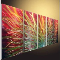 Abstrakte Wandskulptur Aus Metall, Kunst Aluminium von tomouk