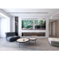 Abstrakter Baum Metallwandkunst, Moderne Aluminiumskulptur von tomouk