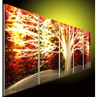 Moderne Abstrakte Metallbaum-Skulptur, 3D-Wandkunst, Indoor Outdoor Decor von tomouk