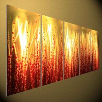 Moderne Metallwandkunst, Abstrakte 3D-Skulptur | 24 X 60 Zoll von tomouk