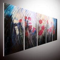 Original Abstrakte Metallskulptur Florale Wandkunst, Modernes Dekor von tomouk