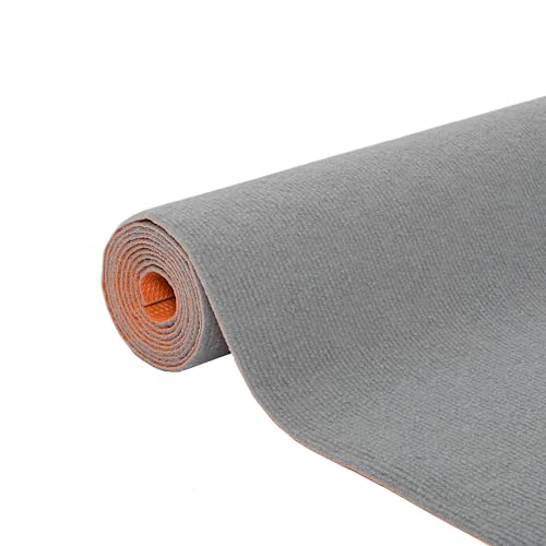 tonchean Teppich Läufer Flur 300x120cm rutschfest Schmutzfangmatte Küchenteppich Waschbar Teppichläufer Meterware Modern Flurteppich Fußmatte für Korridor Eingang Wohnzimmer Büro, Hellgrau von tonchean