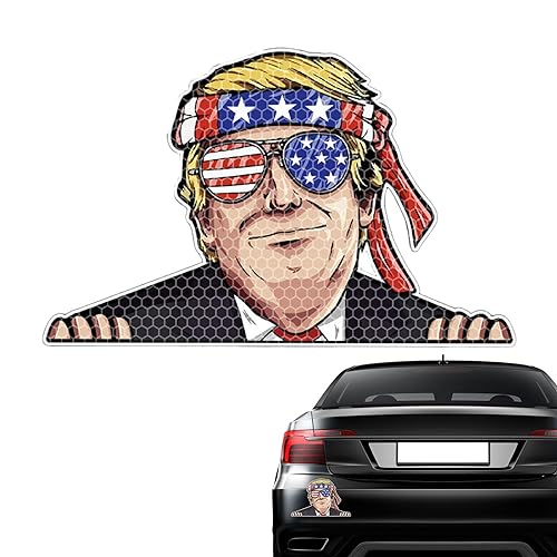 Trump Auto Aufkleber Fensteraufkleber - Wasserdichte Automotive Decals mit Trump - Wasserdicht Trump 2024 Lustige Aufkleber für LKW, Motorrad, Laptop, Auto Tongfeng von tongfeng