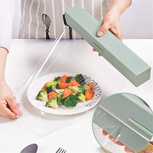 Wickelspender & -schneider, Frischhaltefolienspender, Kunststoff-Wickelspender, Frischhaltefolienschneider Spender Filmschneider Aufbewahrungshalter Frischhaltefolie (Weiß) von Tonguk