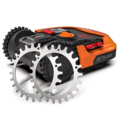 Rasenmäher Roboter Spikes zur für Worx Landroid Modell S/M Rasenmäher, Dicke 2 mm,Traktionsverbesserung, Gesenkte Schraubenlöcher Poliert Entgratet, Roboter Radgröße Durchmesser 205mm von tonhui