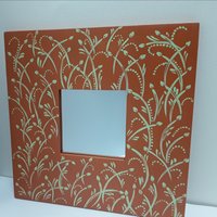 Handbemalter Holzspiegel Handbemalter Holzspiegel von toniarcenciel