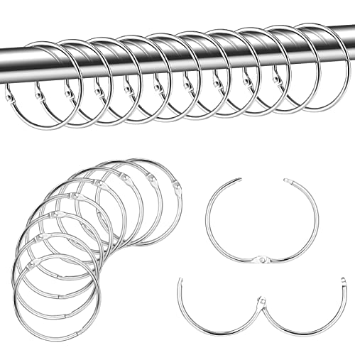 tonyg-p 20 Stück Metall Vorhangringe Duschvorhang Ringe Vorhang Hängend Ringe für Fenster Tür Duschvorhänge, 50 mm Innendurchmesser (Silber) von tonyg-p