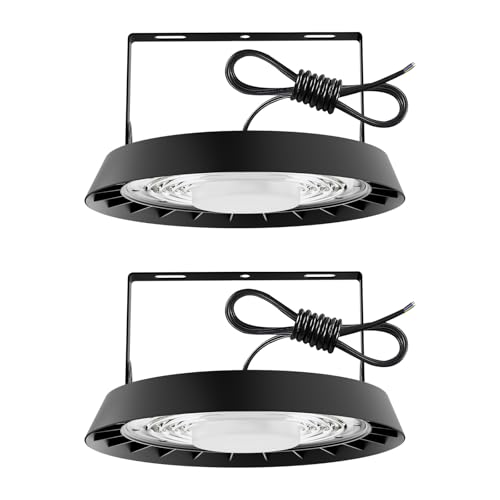 UFO LED 200w Hallenstrahler LED 20000LM 6500K Kaltweiß LED UFO Industrielampe IP65 Wasserdicht High Bay Licht für Hallenbeleuchtung, Werkstattbeleuchtung, Fabriken, Flughafen, Patio, 2 Stücke von toobettp