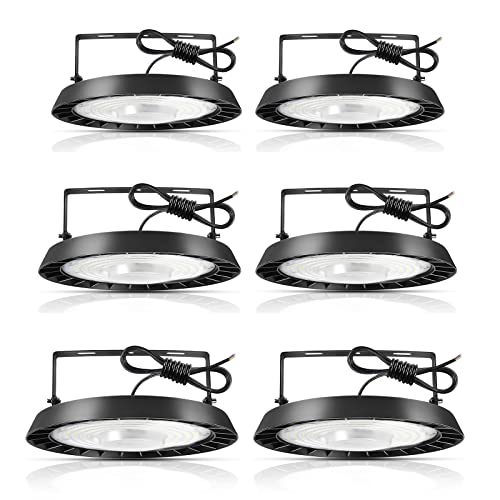 6PCS UFO LED 200w Hallenstrahler LED 20000LM 6500K Kaltweiß LED UFO Industrielampe IP65 Wasserdicht High Bay Licht für Hallenbeleuchtung, Werkstattbeleuchtung, Fabriken, Flughafen, Patio, 6 Stücke von toobettp