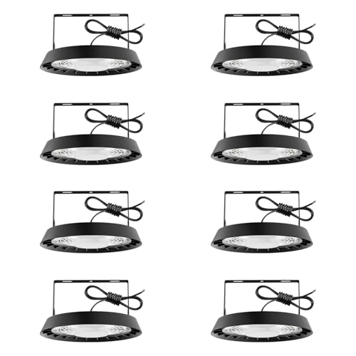 8PCS UFO LED 200w Hallenstrahler LED 20000LM 6500K Kaltweiß LED UFO Industrielampe IP65 Wasserdicht High Bay Licht für Hallenbeleuchtung, Werkstattbeleuchtung, Fabriken, Flughafen, Patio, 8 Stücke von toobettp