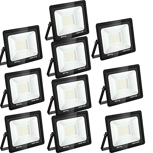 toobettp 100W LED Strahler Außen, IP66 Wasserfest LED Strahler, Superhell 10000LM Fluter Flutlicht 3500K Warmweiß, Scheinwerfer Aussenstrahler für Gärten, Innenhöfe, Garage, Hotel, 10-teilig toobettp 100W LED Strahler Außen, IP66 Wasserfest LED Strahler, Superhell 10000LM Fluter Flutlicht 3500K Warmweiß, Scheinwerfer Aussenstrahler für Gärten, Innenhöfe, Garage, Hotel, 10-teilig von toobettp