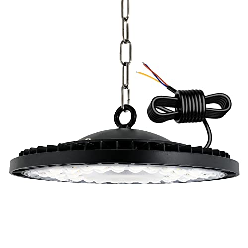 toobettp 300W LED UFO Industrielampe,10000LM LED Hallenstrahler IP65 Wasserdicht UFO Lampe 6500K Kaltweiß LED Werkstattlampe High Bay Licht für Fabriken, Flughafen, Patio, Restaurant von toobettp