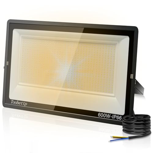 600W LED Strahler Außen, IP66 Wasserfest LED Strahler, Superhell 60000LM Fluter Flutlicht 3500K Warmweißes, Scheinwerfer Aussenstrahler für Gärten, Innenhöfe, Garage, Hotel 600W LED Strahler Außen, IP66 Wasserfest LED Strahler, Superhell 60000LM Fluter Flutlicht 3500K Warmweißes, Scheinwerfer Aussenstrahler für Gärten, Innenhöfe, Garage, Hotel von toobettp