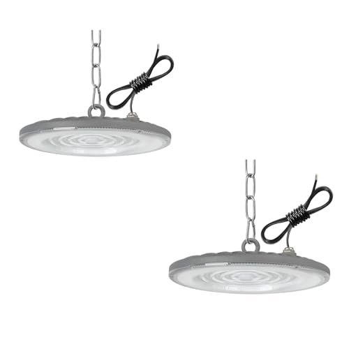 toobettp 2PCS 100W LED UFO Hallenbeleuchtung, 10,000LM 6500K LED Industrielampe IP65 Wasserdicht UFO Hallenstrahler für Hallenbeleuchtung, Werkstattbeleuchtung, Fabriken, Flughafen, Patio von toobettp
