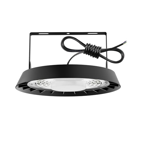 toobettp 100w UFO LED Hallenstrahler LED 10000LM 6500K Kaltweiß LED UFO Industrielampe IP65 Wasserdicht High Bay Licht für Hallenbeleuchtung, Werkstattbeleuchtung, Fabriken, Flughafen, Patio von toobettp