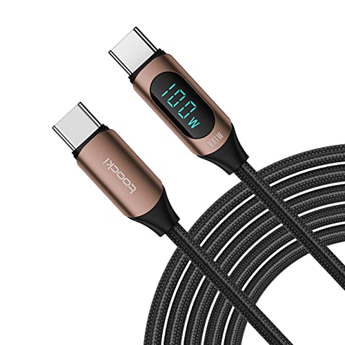toocki 100W USB C auf USB C Kabel, 1M 5A Schnellladekabel Ladekabel PD QC5.0 with LED Display,Kompatibel von toocki