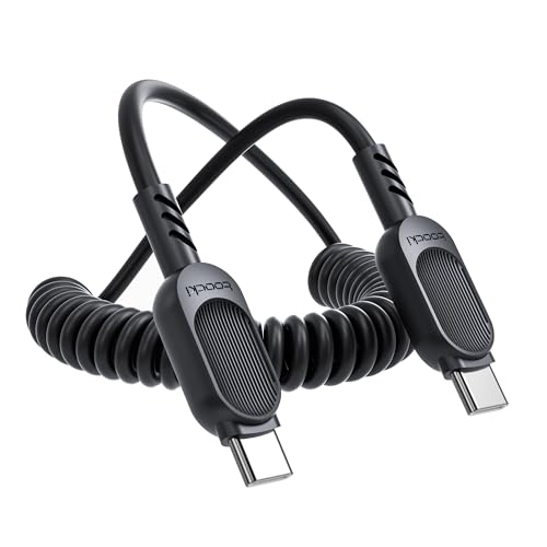 toocki Spiralkabel USB C auf USB C, 1.8M 100W Coiled Cable USB C Ladekabel USB C Kabel für Android Auto MacBook iPhone 17 Series,Galaxy S24 Ultra S23 FE S22 S21, Xiaomi,Handys,tablet,laptop toocki Spiralkabel USB C auf USB C, 1.8M 100W Coiled Cable USB C Ladekabel USB C Kabel für Android Auto MacBook iPhone 17 Series,Galaxy S24 Ultra S23 FE S22 S21, Xiaomi,Handys,tablet,laptop von toocki