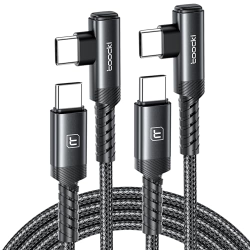 toocki USB C Kabel 60W [2 Stück] [1M+1M] USB C auf USB C PD 3.0 Schnellladekabel USB C, Nylon Ladekabel USB C für iPhone 16 Pro max Samsung Galaxy S24 S23 S22 Note 20 iPad Pro Air mini Macbook Pixel von toocki
