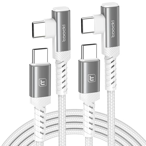 toocki USB C Kabel 60W [2 Stück] [1M+1M] USB C auf USB C PD 3.0 Schnellladekabel USB C, Nylon Ladekabel USB C für iPhone 16 Pro max Samsung Galaxy S24 S23 S22 Note 20 iPad Pro Air Mini MacBook Pixel von toocki